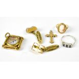 Various items of gold and other jewellery, to include a 9ct gold cameo ring, size N,