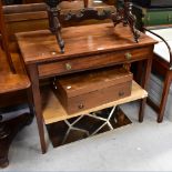 An Edwardian mahogany single-drawer side table raised on square tapering supports, 77 x 91 x 51cm.