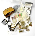 Various items of modern, vintage and antique costume jewellery to include silver gate bracelet,