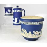 ADAMS, TUNSTALL; three pieces of jasperware-style ceramics,