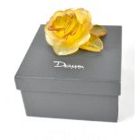 DAUM; a boxed contemporary ornamental rose, signed to the base.