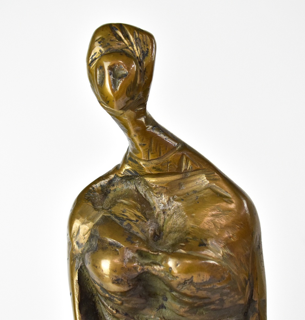 ATTRIBUTED TO SEAN RICE (1931-1997); a bronze figure of female form to stylised naturalistic plinth, - Image 6 of 8