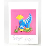 SOPHIE GREEN; gouache, 'Lambanana', signed,