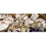 A mid-20th century Colclough dinner and tea service to include large plates,