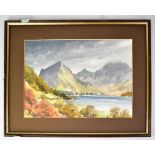 E GRIEG HALL (British); watercolour, 'Fleetwood Pike, Green Crag, Haystacks on Lake Buttermere',