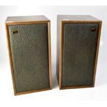 WHARFDALE; a pair of oak cased 'Super Linton' speakers, each 48 x 25.5 x 23.5cm (2).