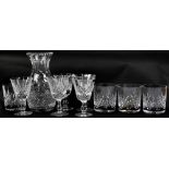 Four boxed sets of two Stewart Crystal 9oz rummers and a boxed Galway Irish Crystal vase (5).