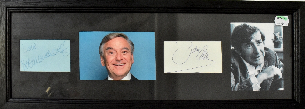 A framed montage comprising a coloured photograph of Bob Monkhouse and a black and white photograph - Bild 2 aus 7