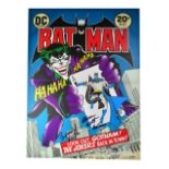 BATMAN; a 'Joker's Back' poster bearing