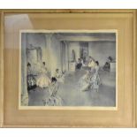 AFTER WILLIAM RUSSELL FLINT; a signed limited edition print, interior scene with various figures,
