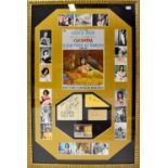 CLEOPATRA; a framed montage comprising an advertising slip for the film to the centre,