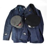 Various railway related uniforms, to include a British Rail flat cap,