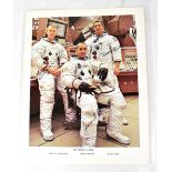 SPACE EXPLORATION; an Apollo 9 Mission poster bearing the signatures of Russell Schweickart,