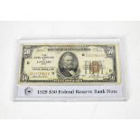 A United States of America 50 dollar Federal Reserve banknote issued by Cleveland Ohio, no.