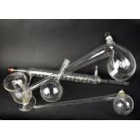 PHARMACEUTICAL INTEREST; a group of early 20th century pharmaceutical laboratory glass items,