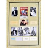 GONE WITH THE WIND; a framed montage of photographs and original film slip,