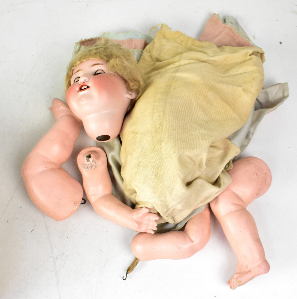 ARMAND MARSEILLE; an early 20th century bisque headed doll,