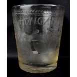 A late 17th/early 18th century Austro-Hungarian acid etched drinking glass commemorating the