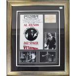 THE JAZZ SINGER; a framed montage relating to Al Jolson,