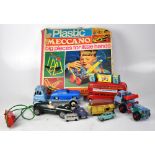 Various mid-20th century toys to include diecast models of a pick-up truck, a Matchbox No.