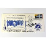 SPACE EXPLORATION; an envelope bearing the signatures of Buzz Aldrin,