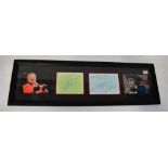 A framed montage comprising colour photographs of Freddie Starr and Norman Collier,