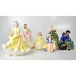 ROYAL DOULTON; six figures comprising HN2379 'Ninette', HN3303 'Tender Moment', HN2234 'Michelle',