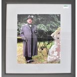 DAVID SUCHET; a colour photograph of the actor, bearing his signature, 25 x 19cm, framed and glazed,