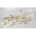 ROYAL CROWN DERBY; a quantity of 'Royal Antoinette' pattern ceramics, to include rectangular tray,