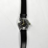 BULOVA; a WWII period military Type A 11 stainless steel wristwatch,
