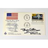 SPACE EXPLORATION; a first day cover bearing the signature of Buzz Aldrin.