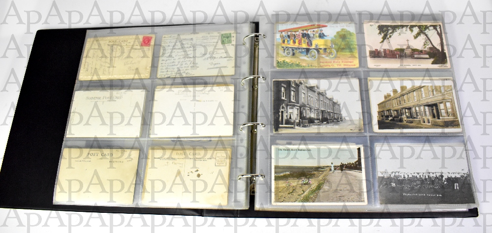 POSTCARD ALBUM; an album of vintage postcards and photographic images, North West Lancashire, - Bild 3 aus 6