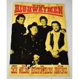 JOHNNY CASH; 'The Highwaymen', bearing the signatures of Johnny Cash, Waylon Jennings,