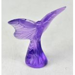 LALIQUE; a boxed 2002 violet butterfly rosee with original paperwork,