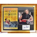 THE GLENN MILLER STORY; a framed montage comprising an advertising slip for the film,