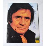 JOHNNY CASH; a European Tour 1984 programme bearing his signature.