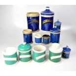 PHARMACEUTICAL INTEREST; a group of early 20th century pharmaceutical ceramic jars,