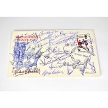 ENGLAND WORD CUP WINNERS 1966; a first day cover bearing the signatures of Roger Hunt, George Cohen,