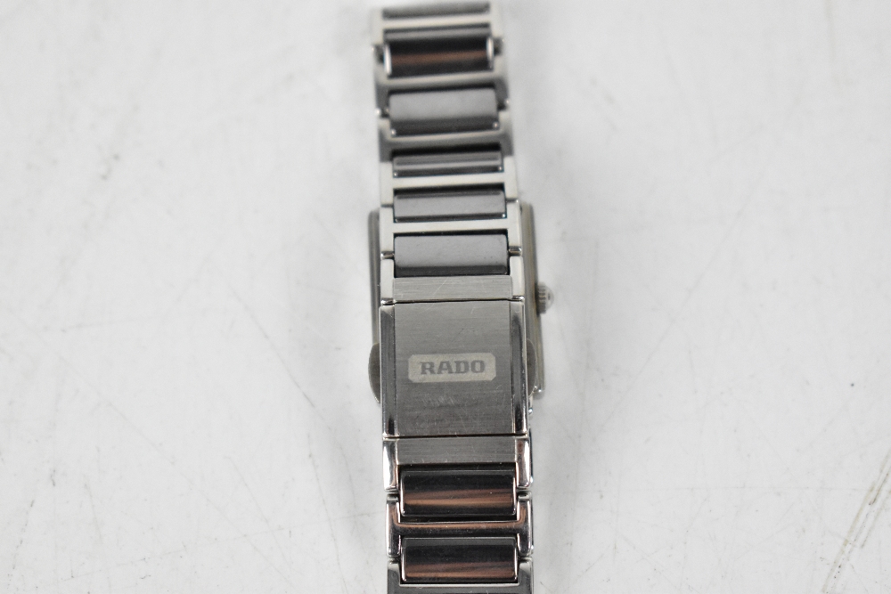 RADO; a 'Jubilé' ladies' tank watch, the black dial set with four small diamonds at 12, 3, - Bild 3 aus 4