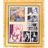 CLEOPATRA; a framed montage comprising an advertising slip for the film,