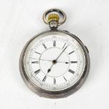 HENRY KING, PRESTON; a late Victorian hallmarked silver open face chronograph pocket watch,