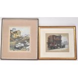 JOHN LEWIS CHAPMAN (born 1946); two watercolours of Blackburn street scenes,