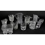 A collection of 19th century clear pressed glass, mostly from the North East, to include goblets,