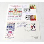 ENGLAND WORLD CUP WINNERS 1966; two first day covers bearing the signatures of Alf Ramsey,