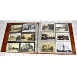 POSTCARD ALBUM; an album of postcard and vintage photographic images, mostly North Lancashire,