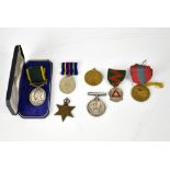 Two WWI medals relating to 234 DVR J Dixon, comprising the British War Medal and the Victory Medal,
