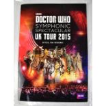 DOCTOR WHO; Symphonic Spectacular UK Tour 2015 official tour programme,