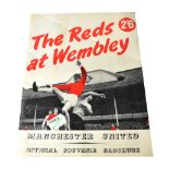 MANCHESTER UNITED; 'The Reds at Wembley', bearing signatures to include Sir Mat Busby, Ted Dalton,