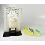 Four factice perfume bottles to include 'Perles de Lalique' and three Nina Ricci 'L'Air du Temps'