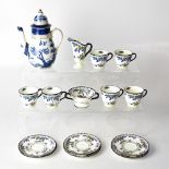 ROYAL DOULTON; a six-setting coffee service comprising six coffee cans, six saucers,
